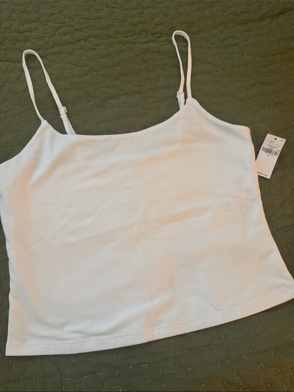 White Adjustable-Strap Cami Tank Top - Brand: Old Navy Med (price is firm)